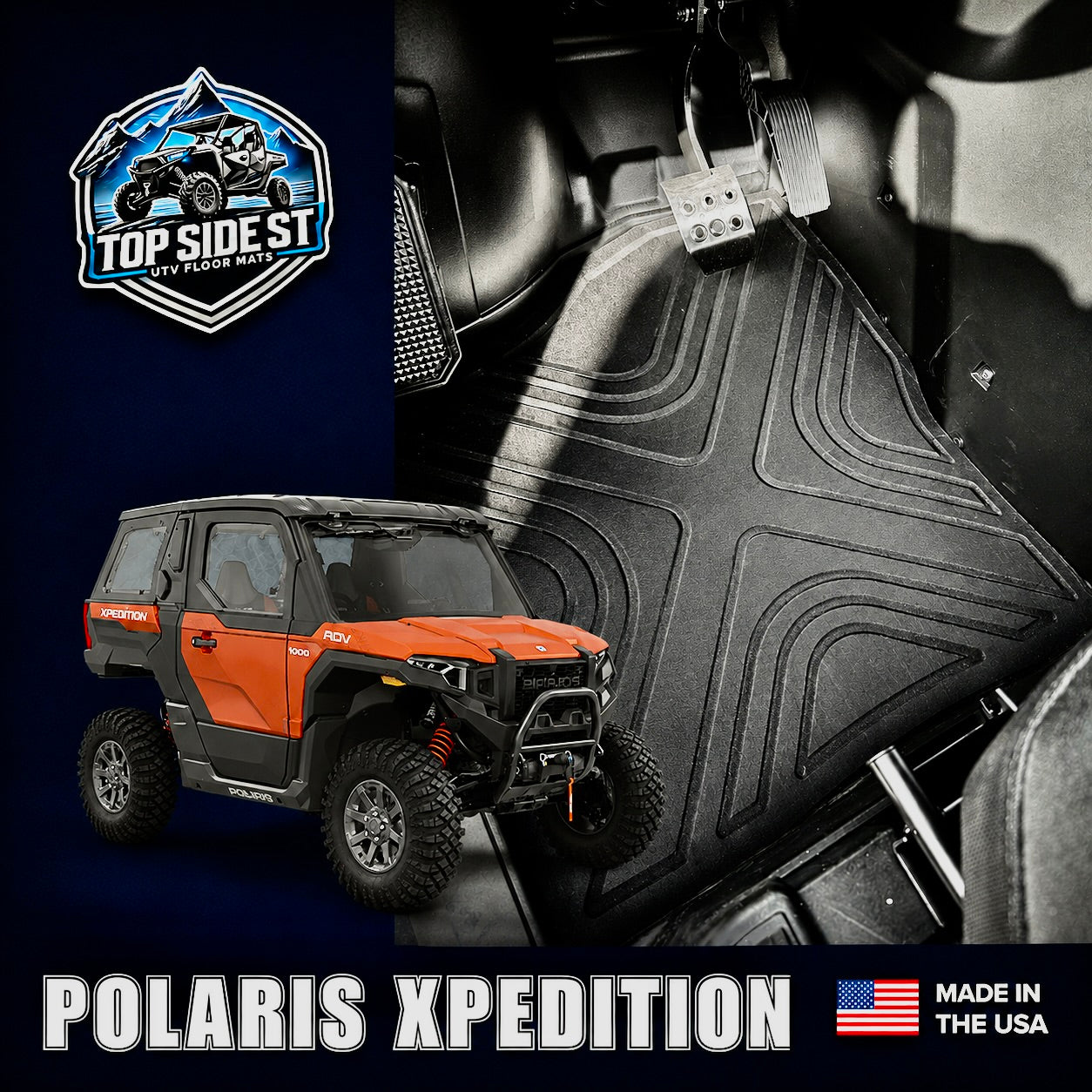 Polaris XPEDITION UTV Floor Mats | HD 9mm Rubber Mats (2023+)