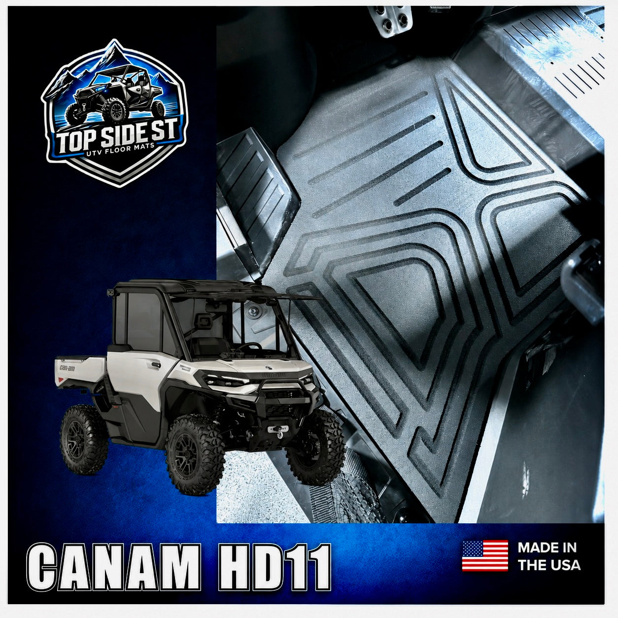 CAN-AM Defender HD11 HD 9mm Rubber Mats (2026 - current) – Top