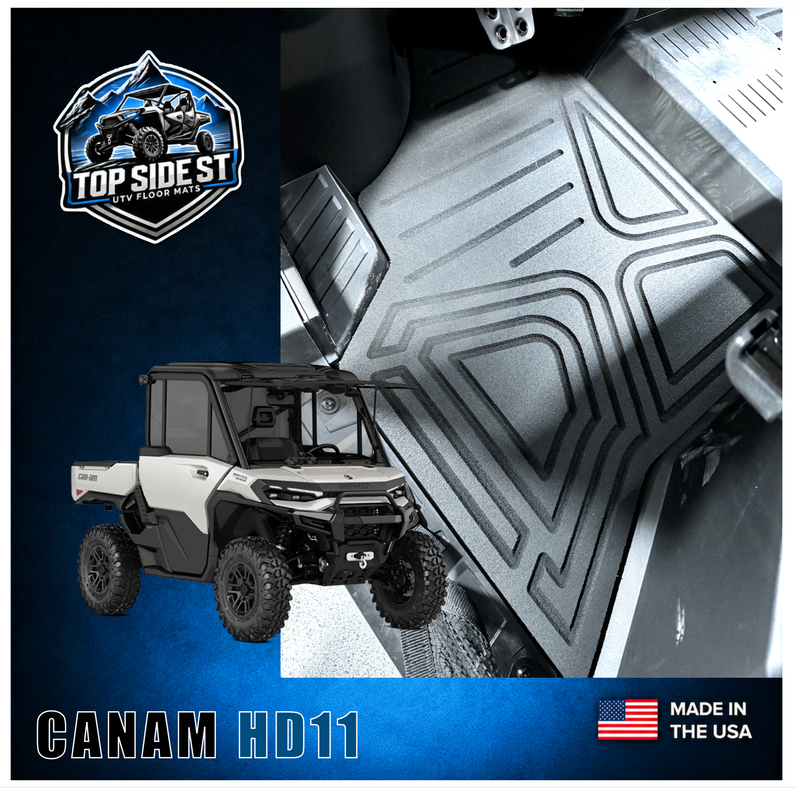 CAN-AM Defender HD11 HD 9mm Rubber Mats (2026 - current)