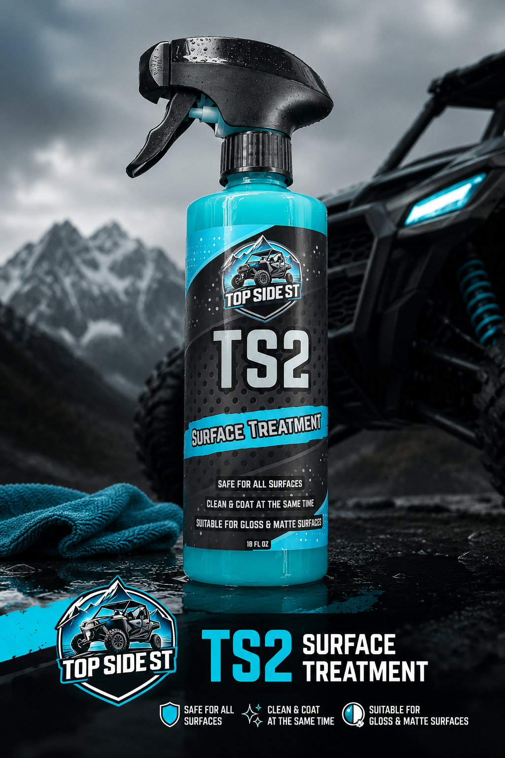 Toptrec TopSideST TS2 Surface Treatment | Ceramic-Based UTV Cleaner ...