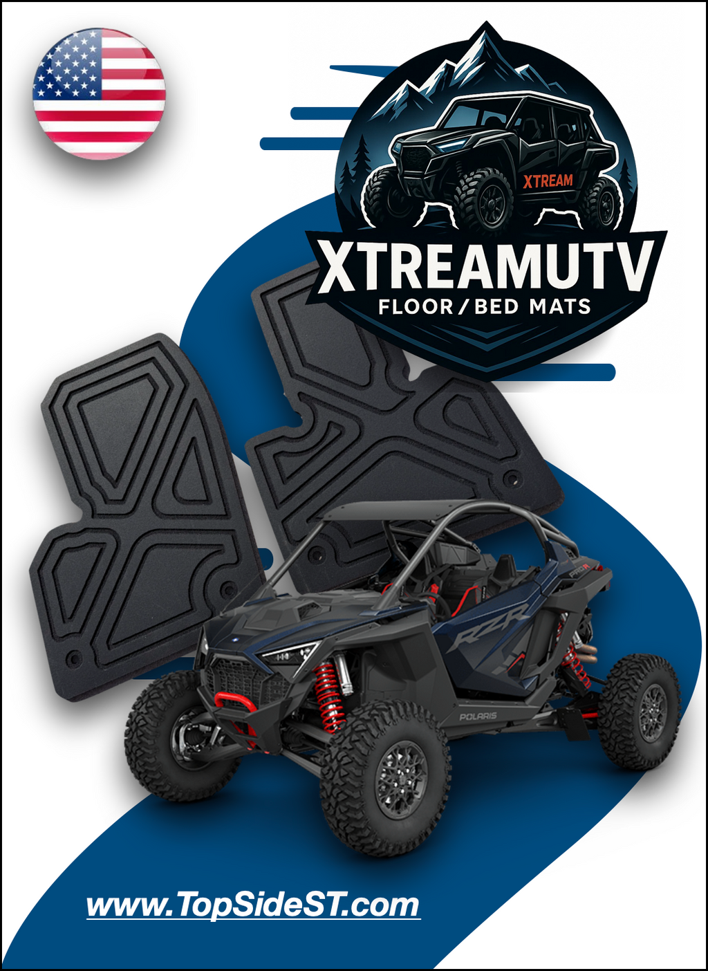 Polaris Pro XP / Pro R HD 9mm Floor and / or Bed Mats (Copy)