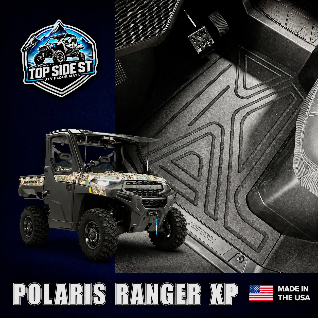 Polaris Ranger XP1000 UTV Floor Mats | HD 9mm Rubber Mats (2018+)